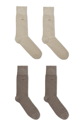 Casual Cotton Knit Socks, Set of 2